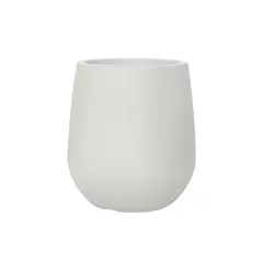 NECTAR - Macetero Bucarest Blanco Redondo Poliresina Diámetro 38,5 cm x Alto 42,5 cm