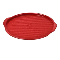 EMILE HENRY - Base de Piedra Con Ranuras Para Pizza 37 Cm Rojo