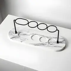 GENERICO - Soporte Porta Cepillos Pasta Dental Absorbente Diatomita Blanco