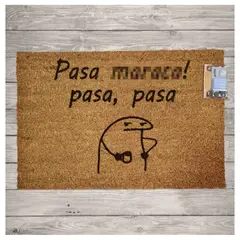 MORLAN - Alfombra Limpia Pies Personalizada Pasa Pasa Fibra De Coco