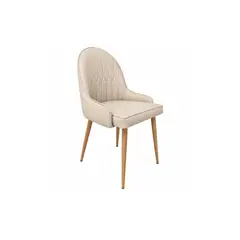 HABITA2 CHILE - Silla Tapizada con Patas Metálicas color Madera - Malala Wood