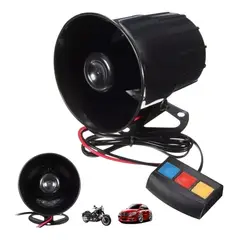 GENERICO - Bocina Eléctrica Alarma Sirena 3 Tonos