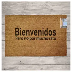 MORLAN - Alfombra Limpia Pies Personalizada Bienvenidos Fibra De Coco