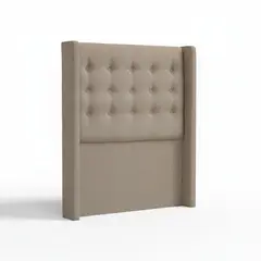 BLOCCARE - Respaldo De Cama De 1.5 Plaza - Con Retorno (Beige)