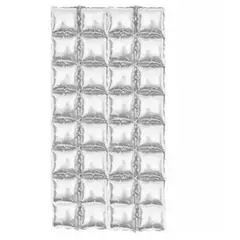 GENERICO - Pack De 3 Cortinas Plateadas Globos Cuadrados Decoración