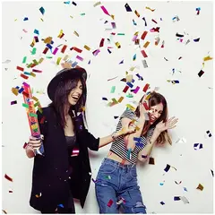 GENERICO - Pack 5 Tubos De Confetis De 1M Fiestas Fin De Año Eventos