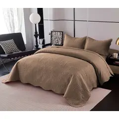 GENERICO - Quilt de Verano 1.5 Plaza Color Cafe Meipulis02