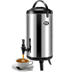 KUANGYE - Termo Para Agua Caliente Termo Para Cafe Termo De Agua 12 Lt