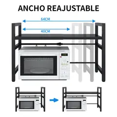 GENERICO - Estante Repisa Extensible Horno Microondas Rack Organizador
