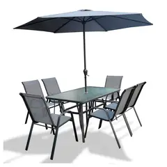 NOVAHUS - Juego de Comedor Terraza 8 Piezas Maceio