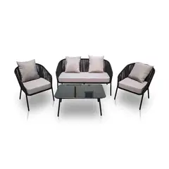 NOVAHUS - Juego de Living Terraza Bari 5 Personas