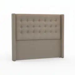 BLOCCARE - Respaldo De Cama Queen - Con Retorno Beige