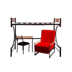 RECUTEX - CAMAROTE STUDIO LUNA 15PZA ROJO + MUEBLES