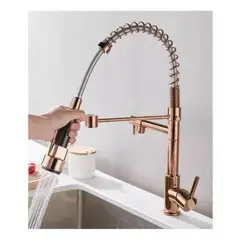 GENERICO - Llave Flexible Triple Acero Inoxidable lavaplatos 360°