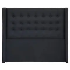BLOCCARE - Respaldo De Cama Super King - Con Retorno Negro
