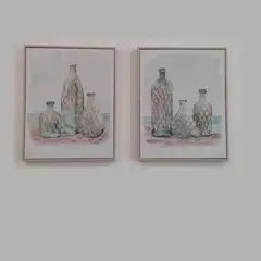 TERRA ESTILO - Set de 2 Cuadros Botellas de Mar