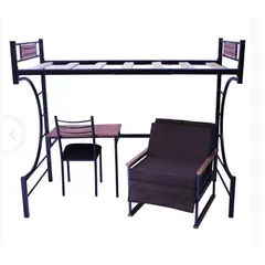 RECUTEX - CAMAROTE STUDIO ,METAL LUNA 1PZA CHOCOLATE + MUEBLES