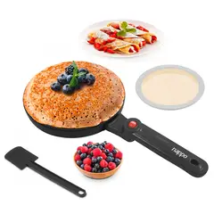 NAPPO - Panquequera Eléctrica Crepes 600W Flash-Cook 20cm