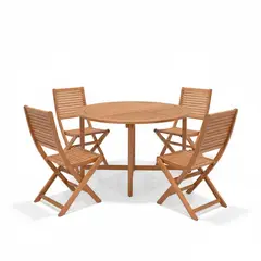 MIDTOWN - Juego de Terraza Madera Plegable Pomona