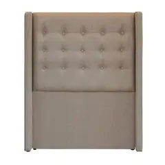 BLOCCARE - Respaldo De Cama De 1.5 Plaza - Con Retorno (Beige)