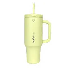 BUFFER FLASK - Vaso Termico Frio y Calor Termo Mug Buffer 1200Lt Inox - Negro - Verde claro