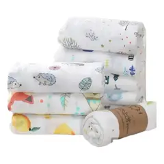 GENERICO - Mantas Muselina Para Bebé 120x110cm Algodón Pack de 2