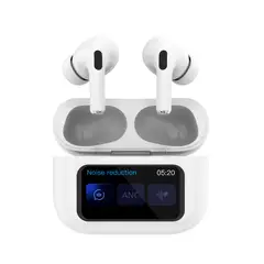 LHOTSE - Audífonos Bluetooth TWS Pantalla Touch ANC RMPLUS+ - Blanco