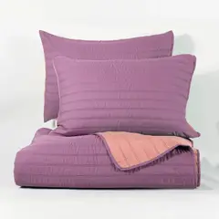MASHINI - Quilt Microfibra 1.5 Plazas Toledo Bicolor