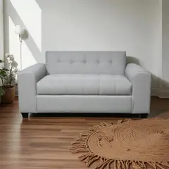 DISEÑOS VALESTRINI - SOFA DOS CUERPOS BRAZO REDONDO EN LINO