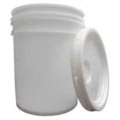 GENERICO - BALDE DE 20 LT BLANCO CON TAPA LISA