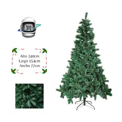 BIGBAMSPACE - Arbol de Navidad 240cm Ramas Tradicional XXXL