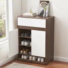 ELEMENT DESIGN - Zapatero Organizador Comoda Hall con Puertas y Cajón 60x30x100 cm