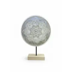 TERRA ESTILO - Adorno Mandala Mediano Blanco con Dorado