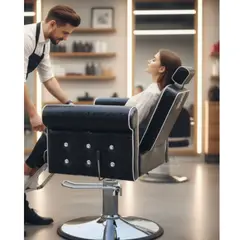 GENERICO - Silla de Peluqueria Camila Reclinable Giratoria Hidraulica