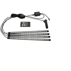 GENERICO - Tira Led Multicolor Rgb Interior Carro Control Sensor