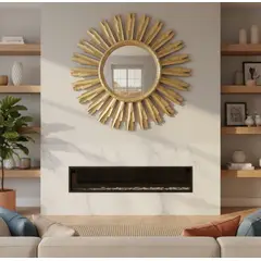 GENERICO - Espejo Decorativo Redondo Diseño Solar 40cm…