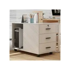 GENERICO - Cajonera Archivador Oficina De Madera Con Espacio Para Cpu