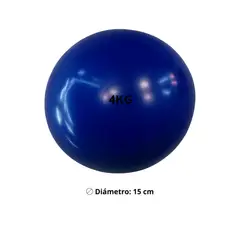 AK SPORT - Balón medicinal silicona sin rebote 4 kilos AkSport Crossfit