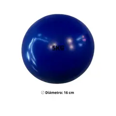 AK SPORT - Balón medicinal silicona sin rebote 5 kilos AkSport Crossfit