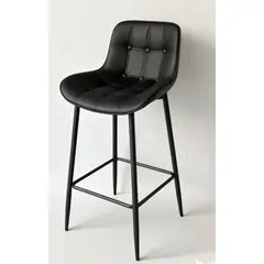 GENERICO - Silla Bar Ecocuero Paris 63 Negra (Un)