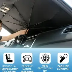 MOVI - SOMBRILLA TIPO PARAGUAS PLEGABLE PARA PARABRISAS AUTO UV