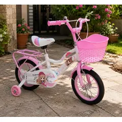 GENERICO - Bicicleta Infantil con Ruedas de Seguridad Aro 12 Rosa Bao