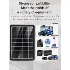 GENERICO - Panel solar portátil cargador múltiple 15W Dispositivos Móviles y Más Vendido