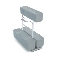 KESSEBOHMER - Cesta extraíble cleaning agent para muebles plateado