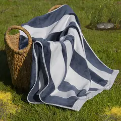 NAUTICA - Toalla de Playa Home 160x80 Rayas Azul