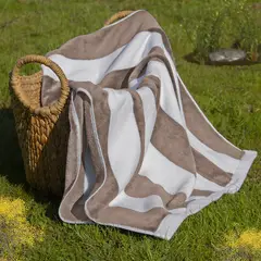 NAUTICA - Toalla de Playa Home 160x80 Rayas Beige