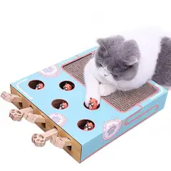SECRETJOY - Juguetes para gatos golpea al topo con rascador para gatos