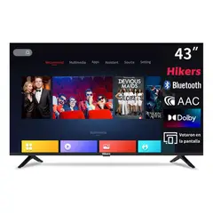 HIKERS - Smart TV 43'' FHD Android DLED Con HDMI USB WIFI Bluetooth