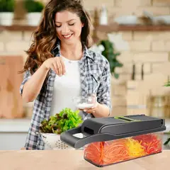 MOVI - Cortador, Rallador y Picador de Frutas y Verduras Manual 14 en 1