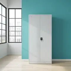 IGPRO - Estante Armario Metálico Oficina 2 Puertas Blanco